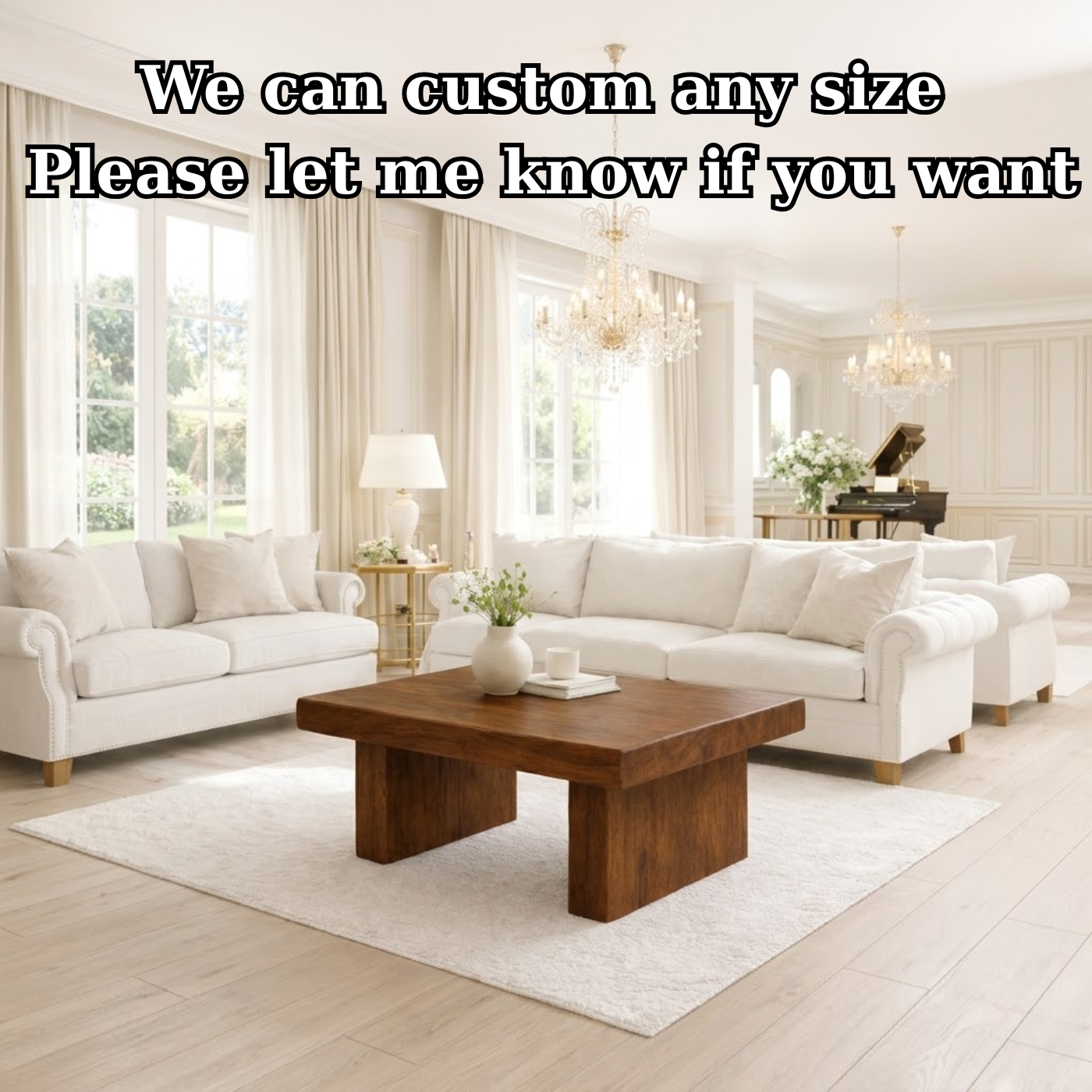 Solid Wood Coffee Table for Modern Living Rooms