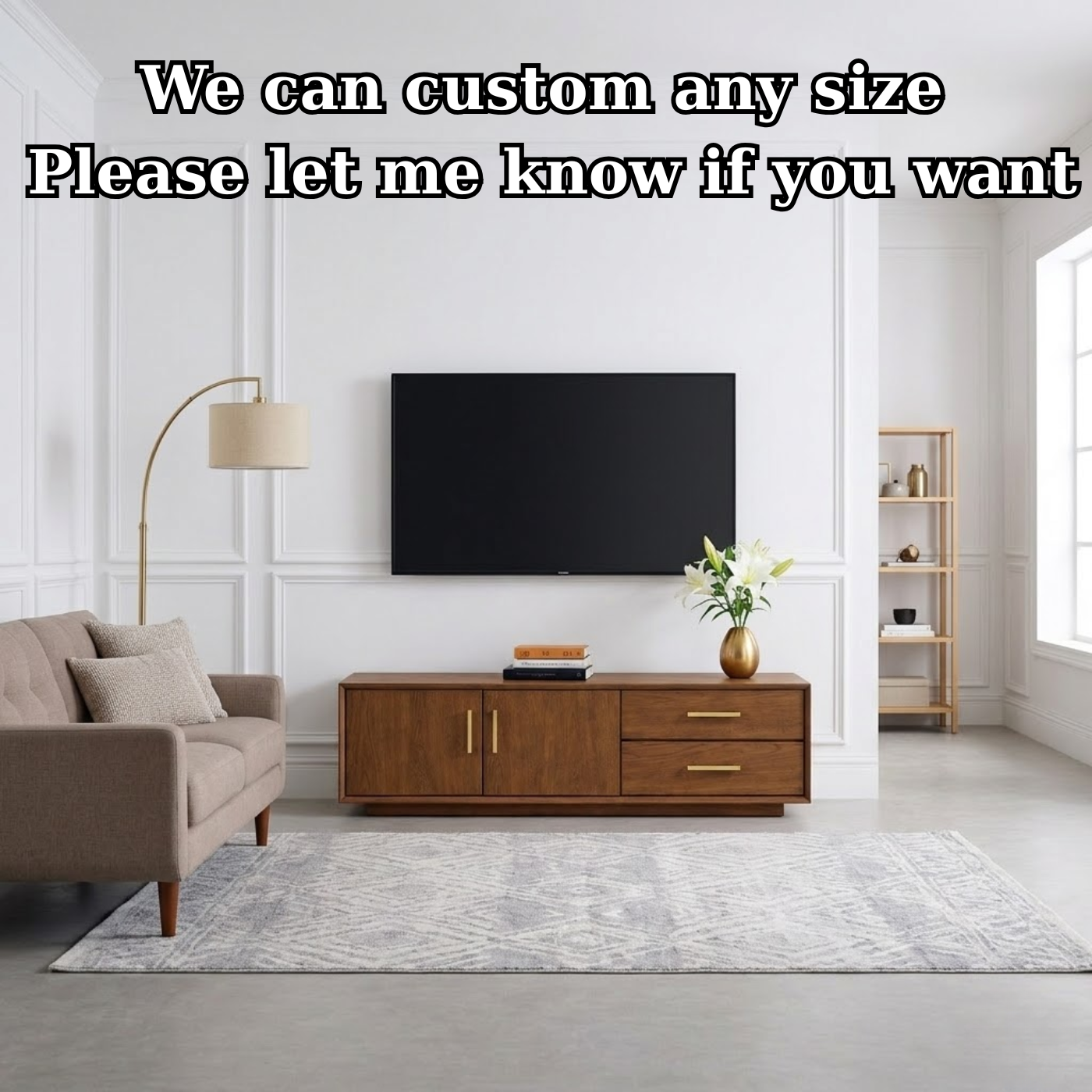 Solid Wood TV Stand with Drawers and Cabinet for Elegant Living Rooms