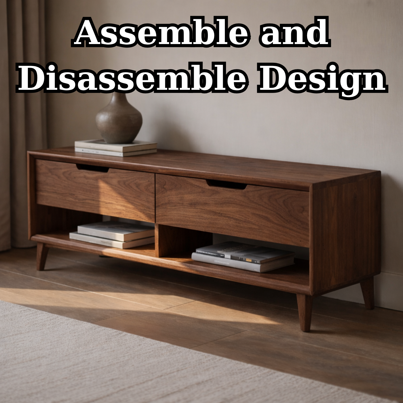 Solid Wood Entryway Bench with 2 Drawers & Open Shelf – Modern Storage Bench
