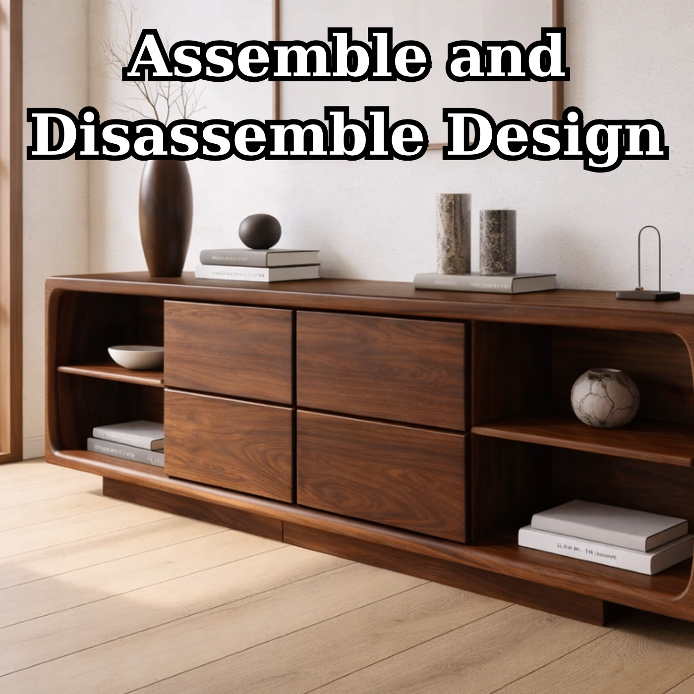 Solid Wood Console Table with Drawer Storage and Open Shelf Design for Modern Living Room