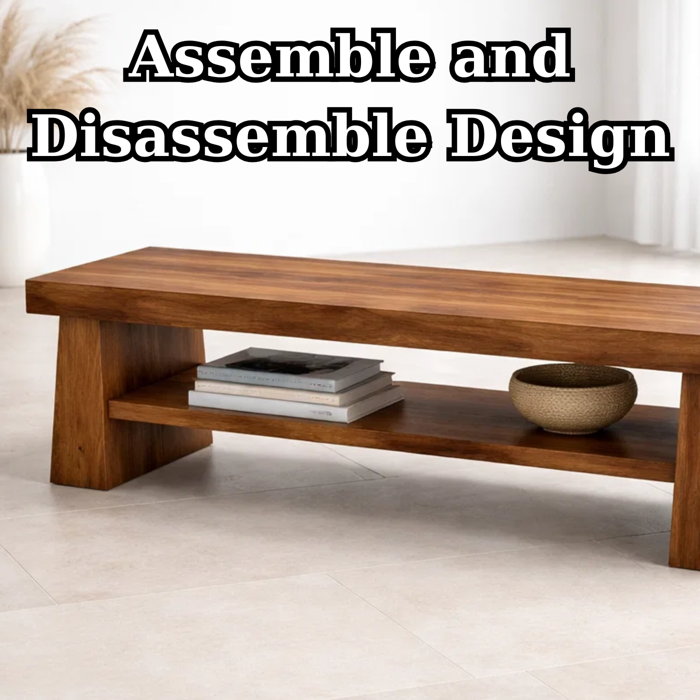 Solid Wood Entryway Bench with Shelf, Wooden Shoe Bench, Hallway Seating, Minimalist Storage Bench