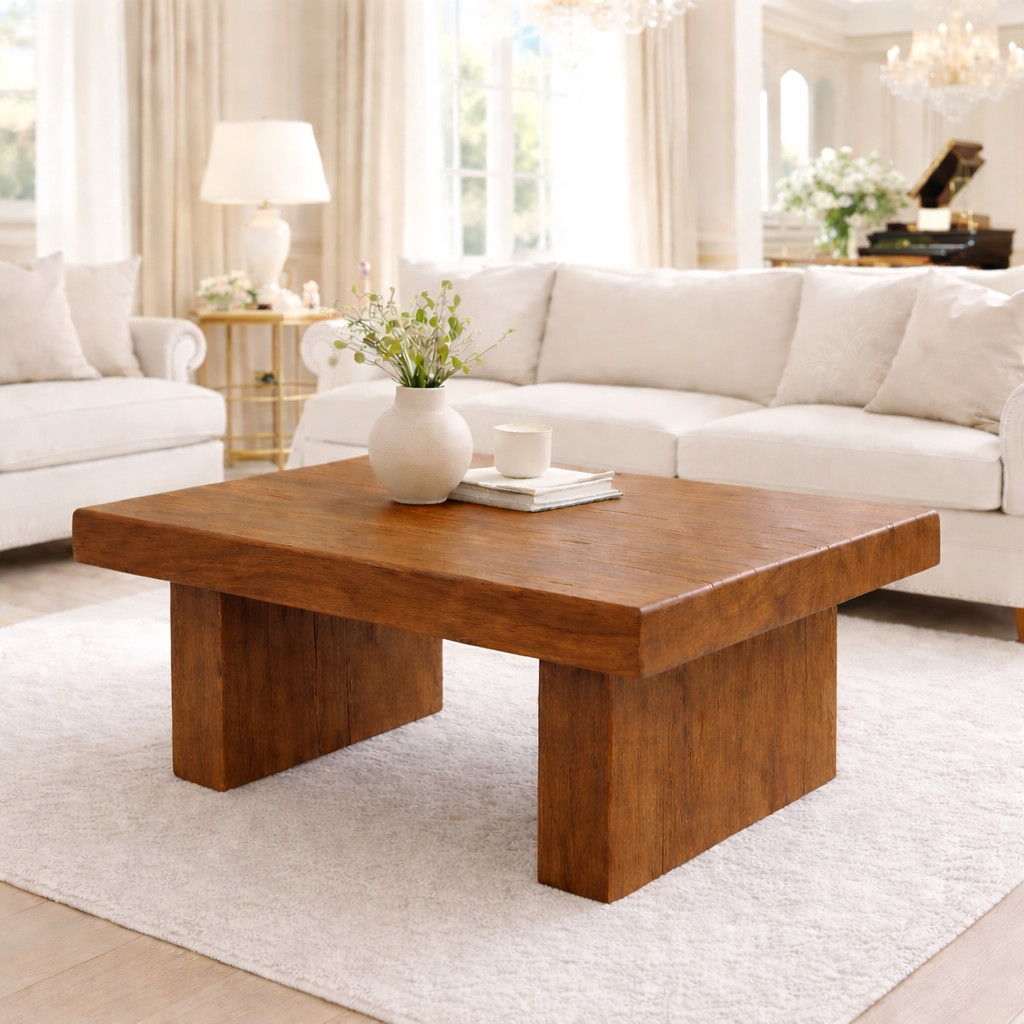 Solid Wood Coffee Table for Modern Living Rooms