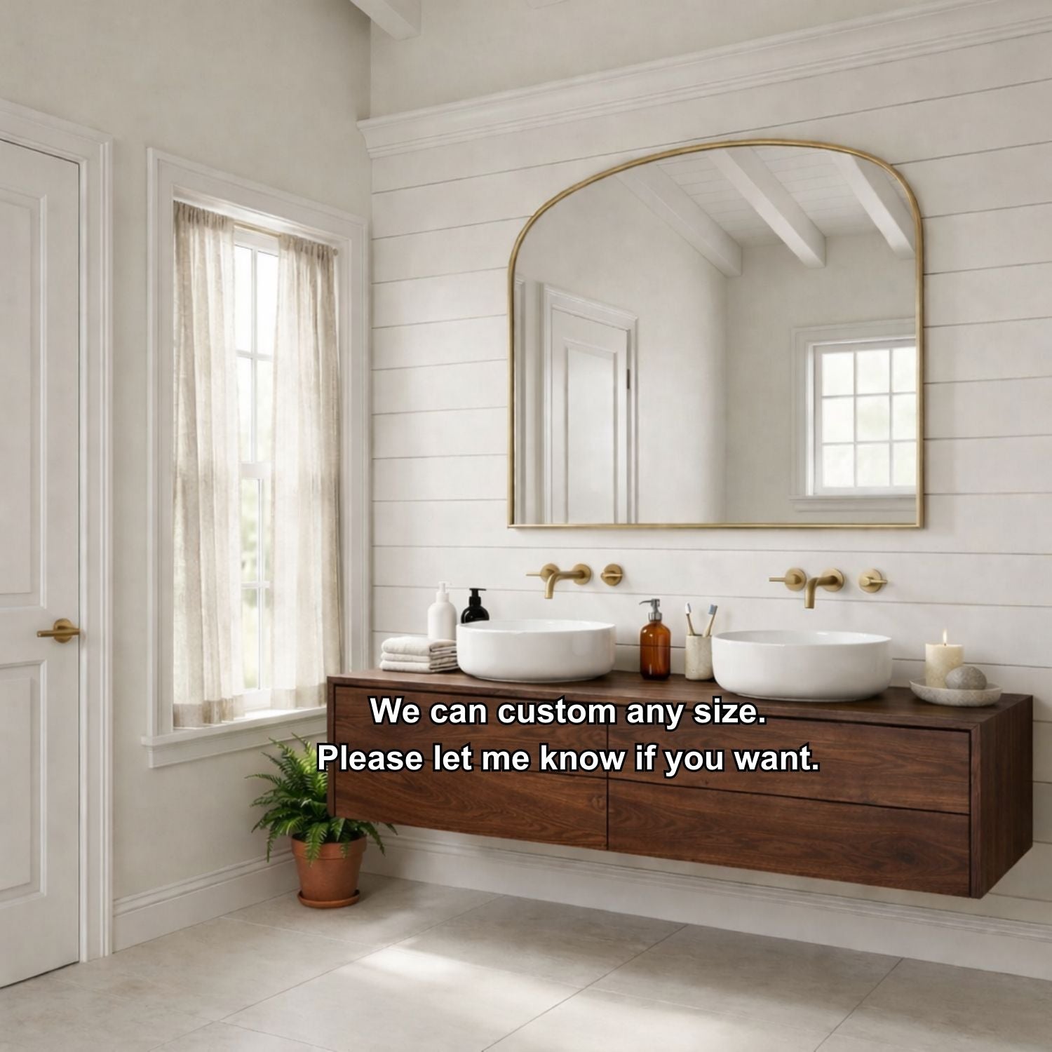 Floating Bathroom Vanity with Double Drawers – Handcrafted Solid Wood Design