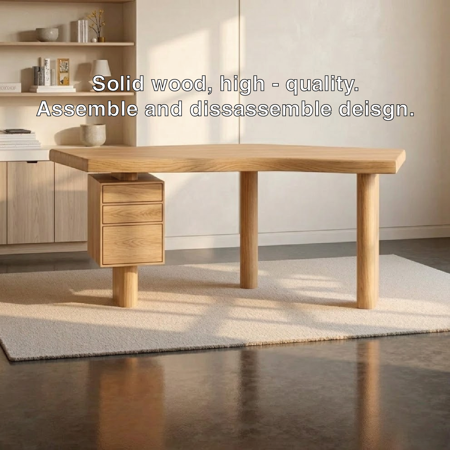 Modern L-Shaped Work Desk with Storage and Sleek Design for Home Office