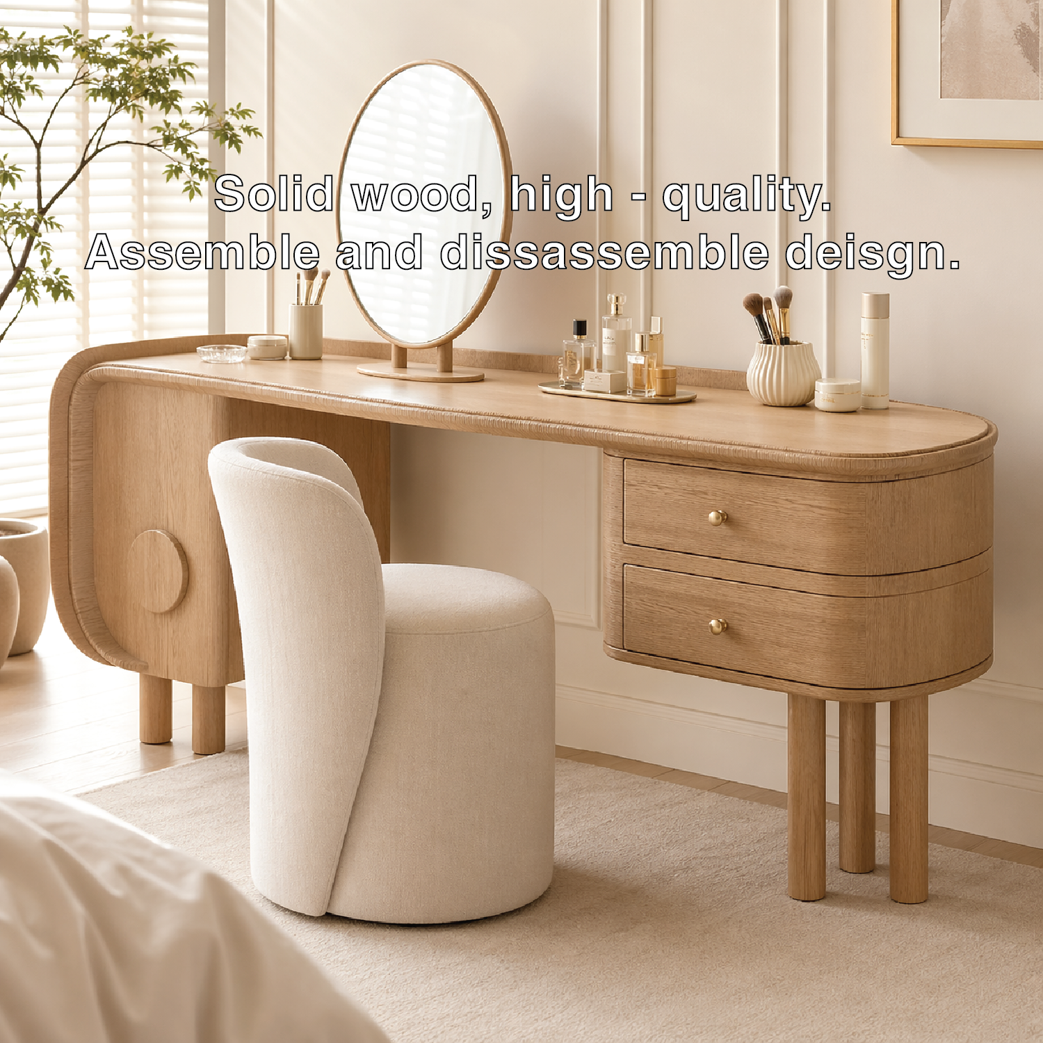 Modern Makeup Vanity Desk With Drawers Dressing Table Bedroom Beauty Furniture Set