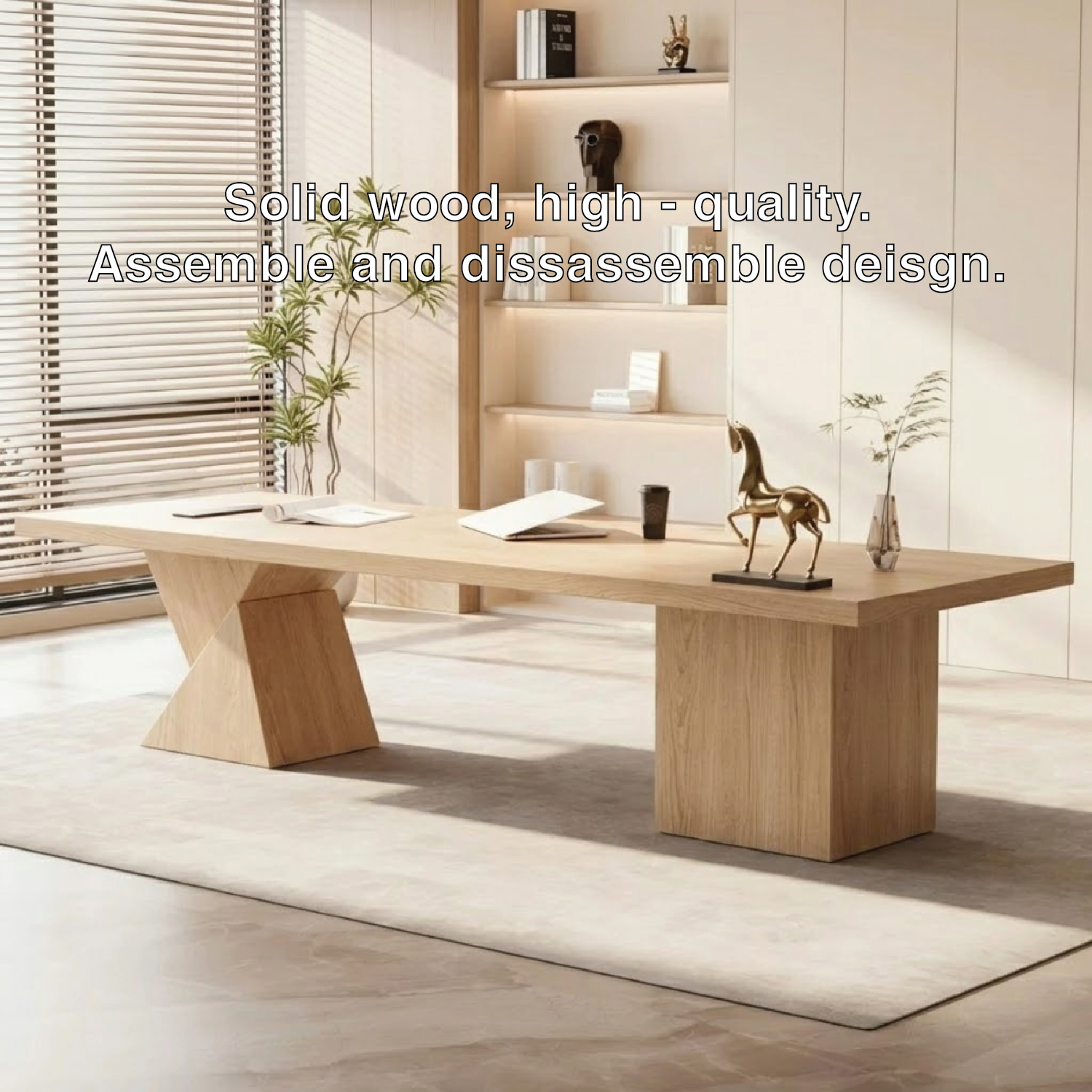 Large Executive Writing Desk, Modern Office Table, Minimalist Home Office Work Desk