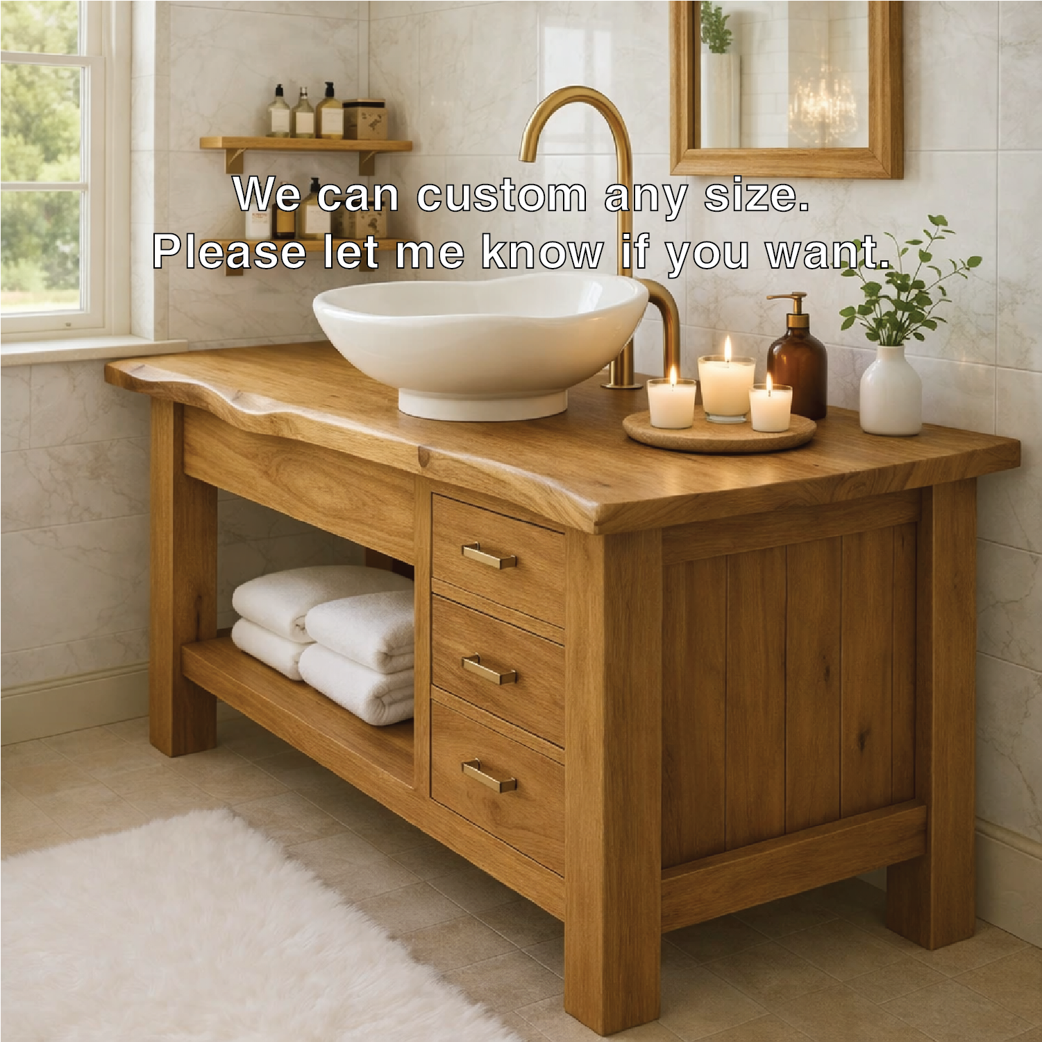 Rustic Wood Bathroom Vanity Cabinet With Drawers Open Shelf Bathroom Vanity Base