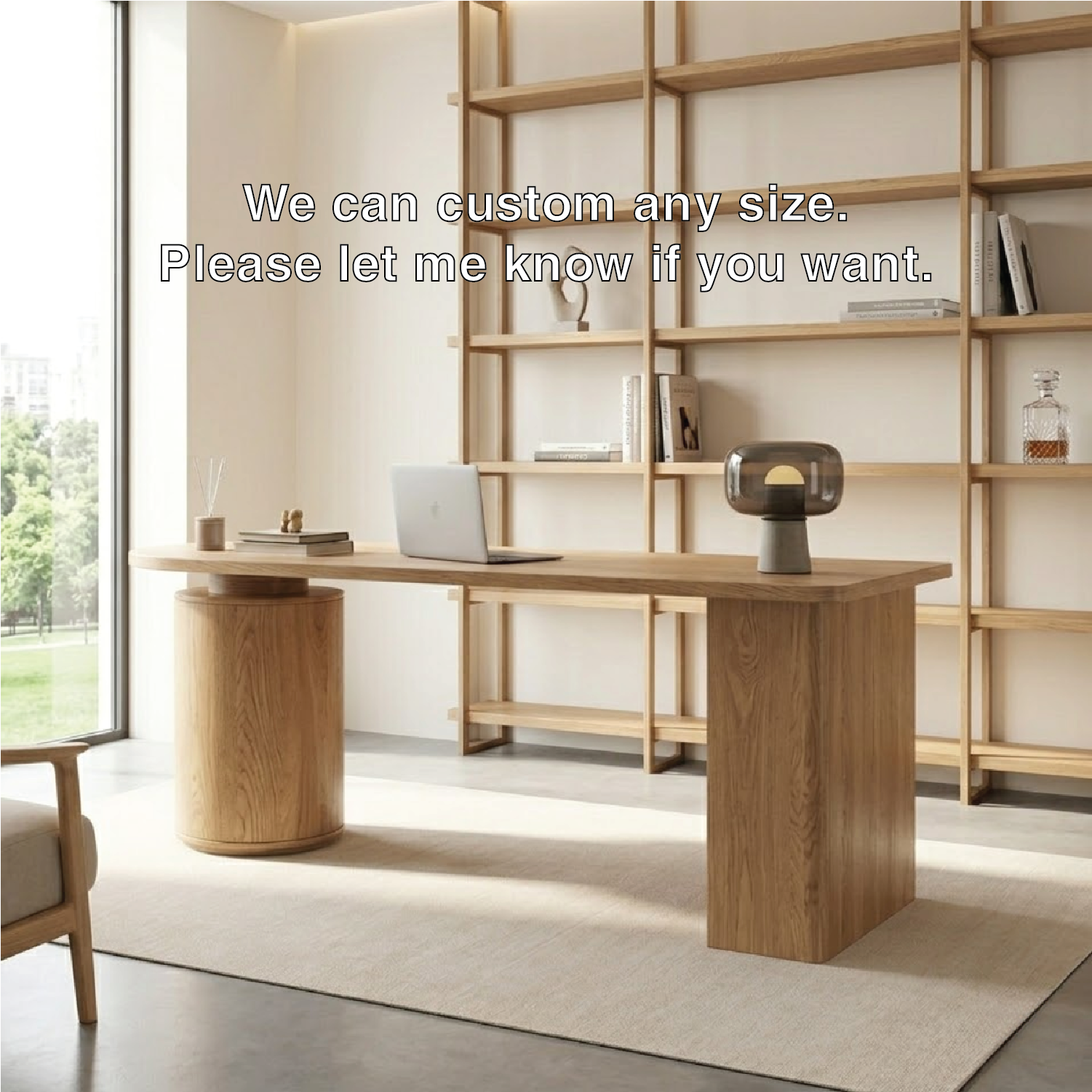 Modern Work Desk with Elegant Design and Spacious Storage Compartments