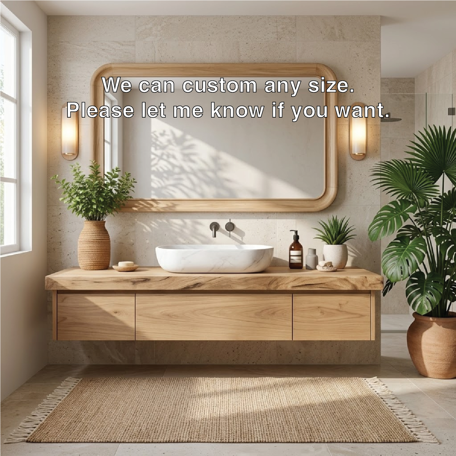 Modern Floating Vanity with Storage, Wall-Mounted Oak Bathroom Cabinet, Minimalist Design