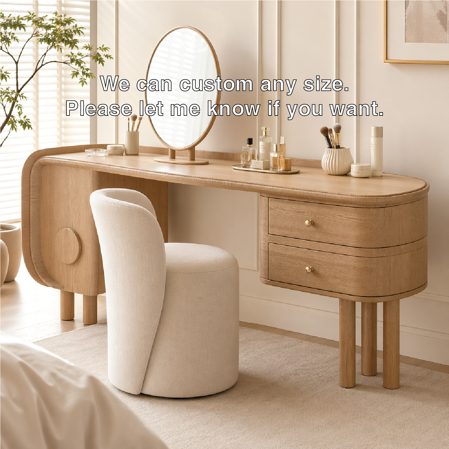 Modern Makeup Vanity Desk With Drawers Dressing Table Bedroom Beauty Furniture Set