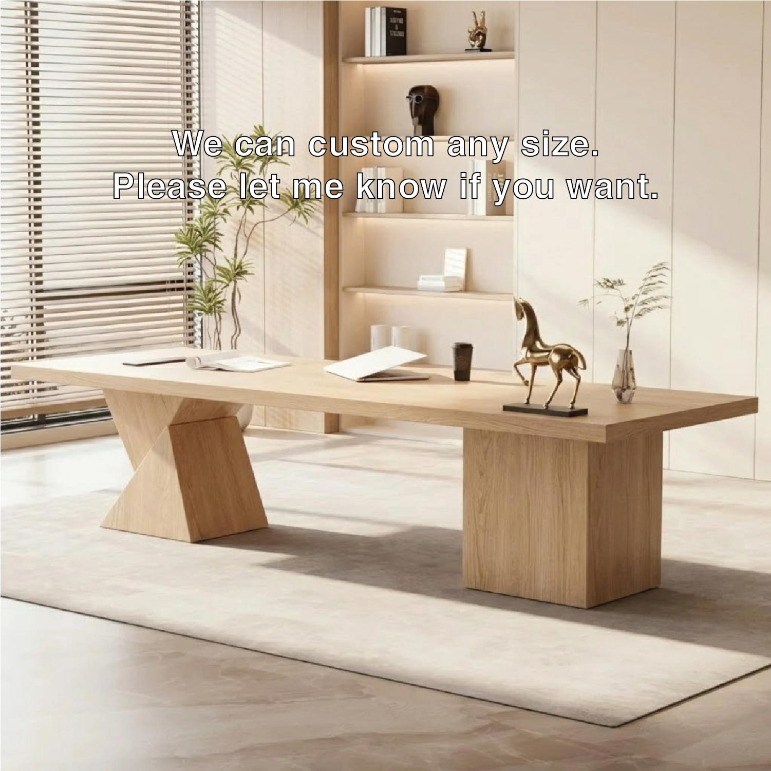 Large Executive Writing Desk, Modern Office Table, Minimalist Home Office Work Desk