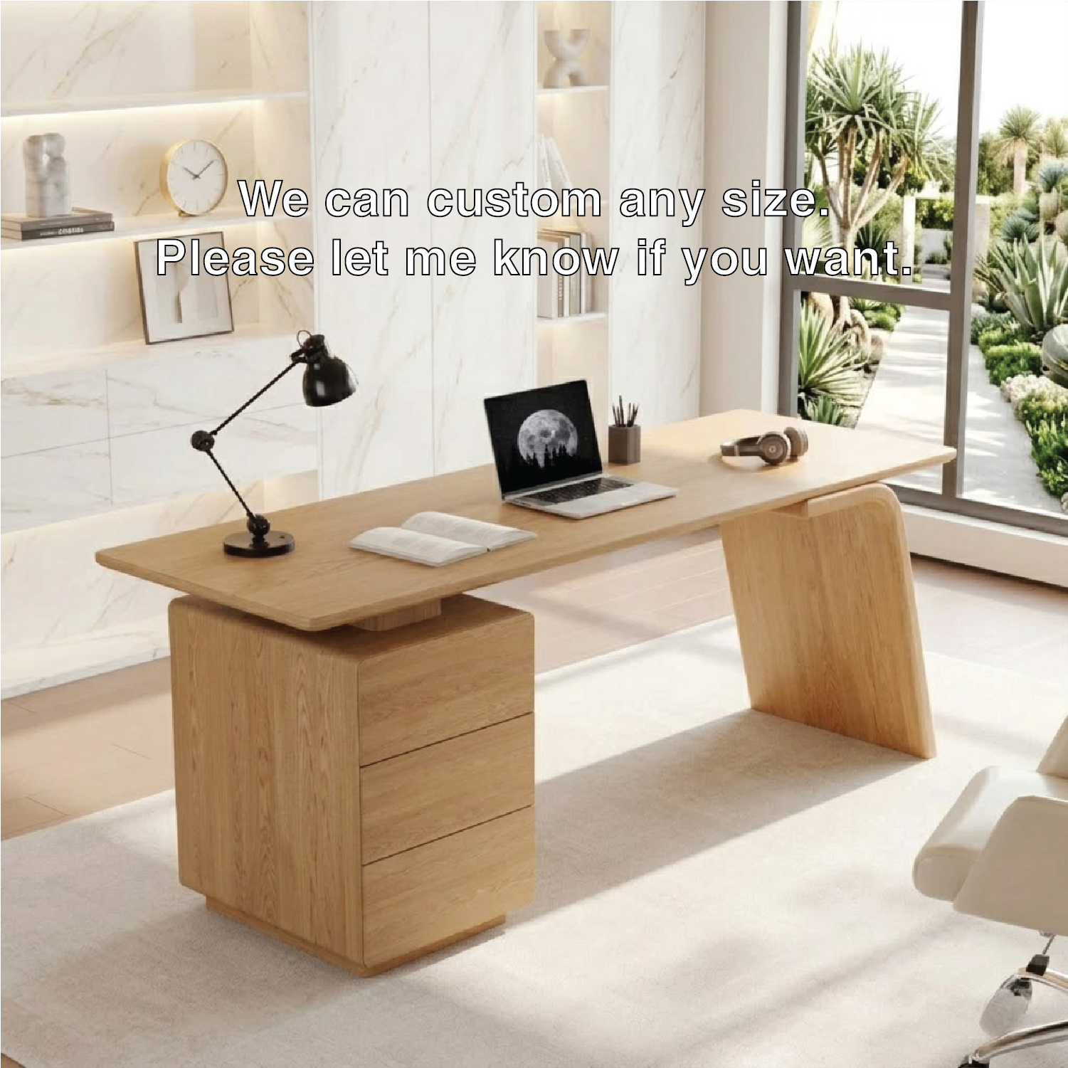 Modern Desk with Storage Drawers and Sleek Design Home Office Desk