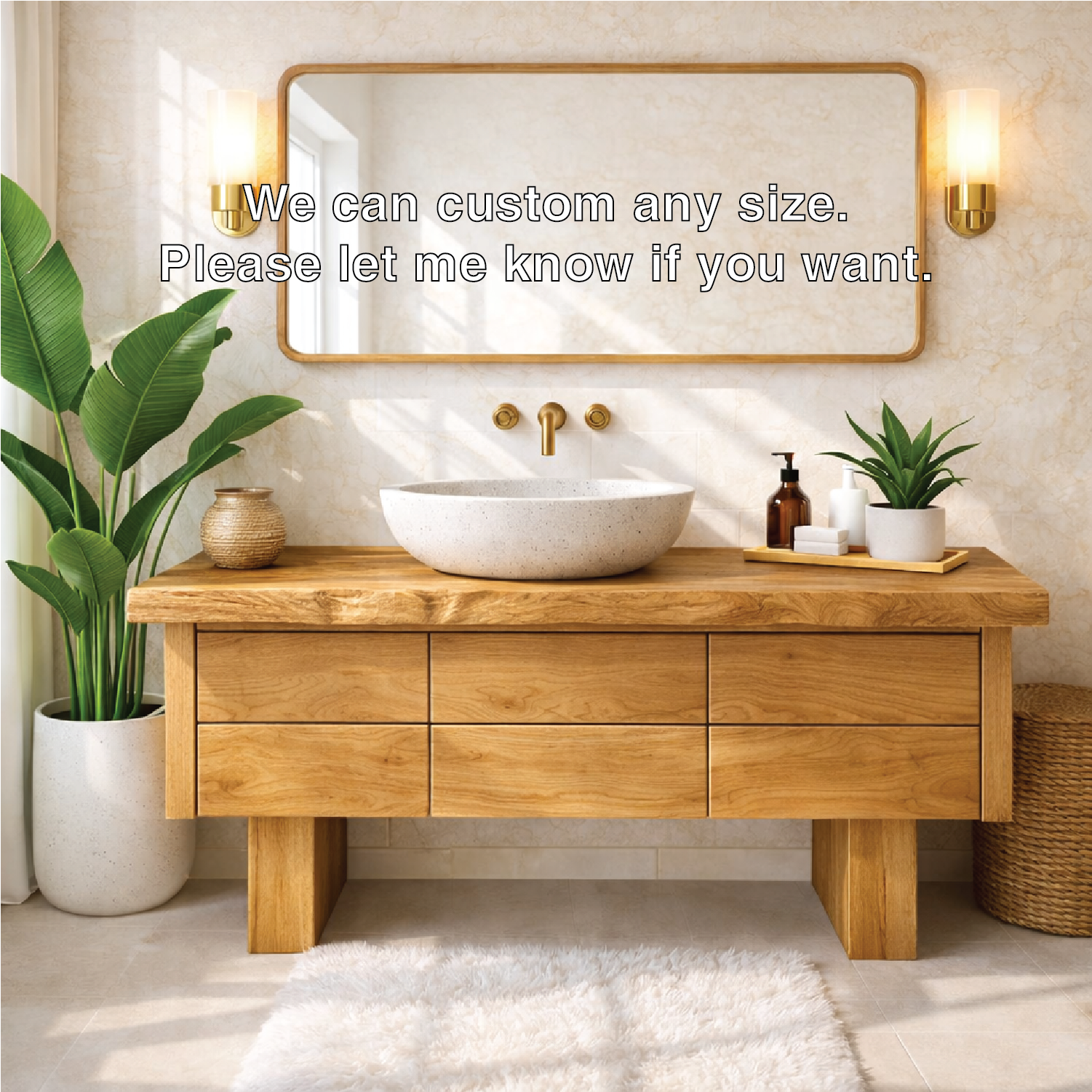 Wooden Bathroom Vanity with Modern Storage and Minimalist Design
