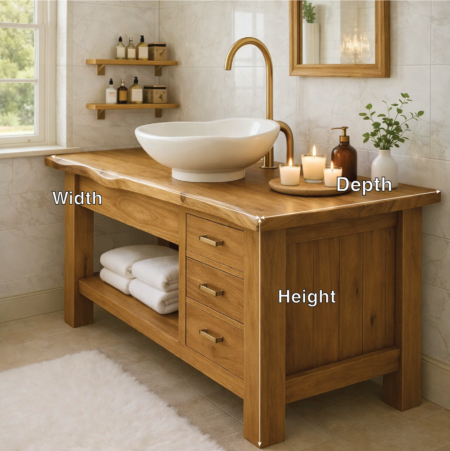 Rustic Wood Bathroom Vanity Cabinet With Drawers Open Shelf Bathroom Vanity Base