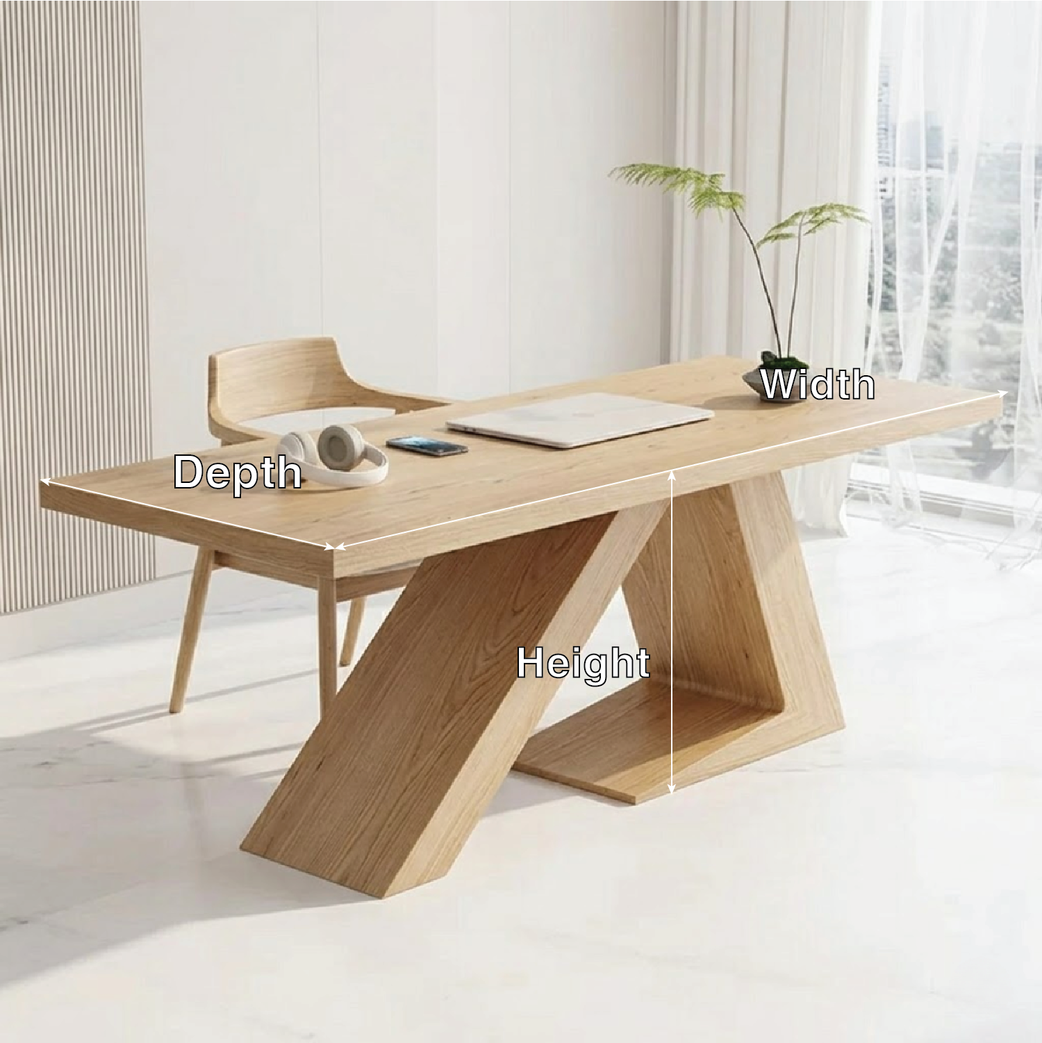 Modern Geometric Design Work Desk for Home Office or Study Space