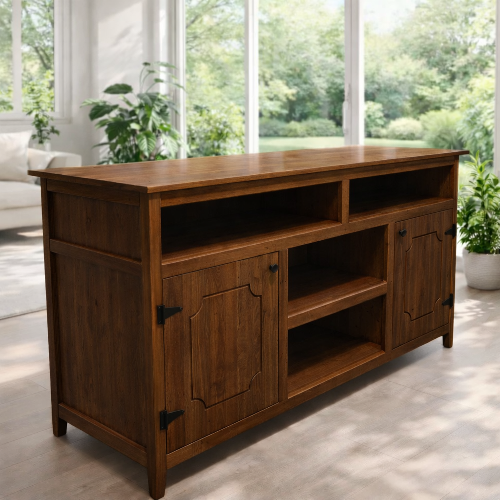 Farmhouse Sideboard Cabinet with Shelves and Door Storage