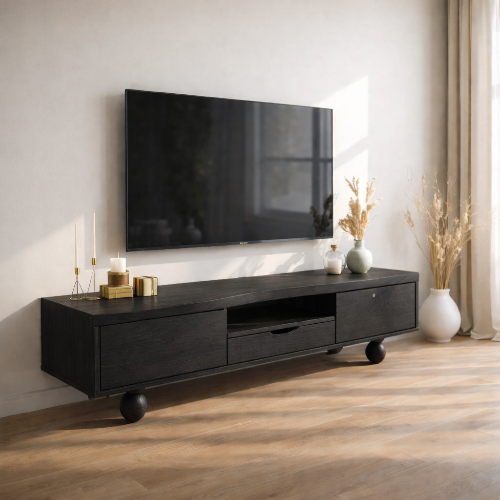 Mid Century Solid Wood TV Stand Modern Media Console Long Entertainment Center Cabinet
