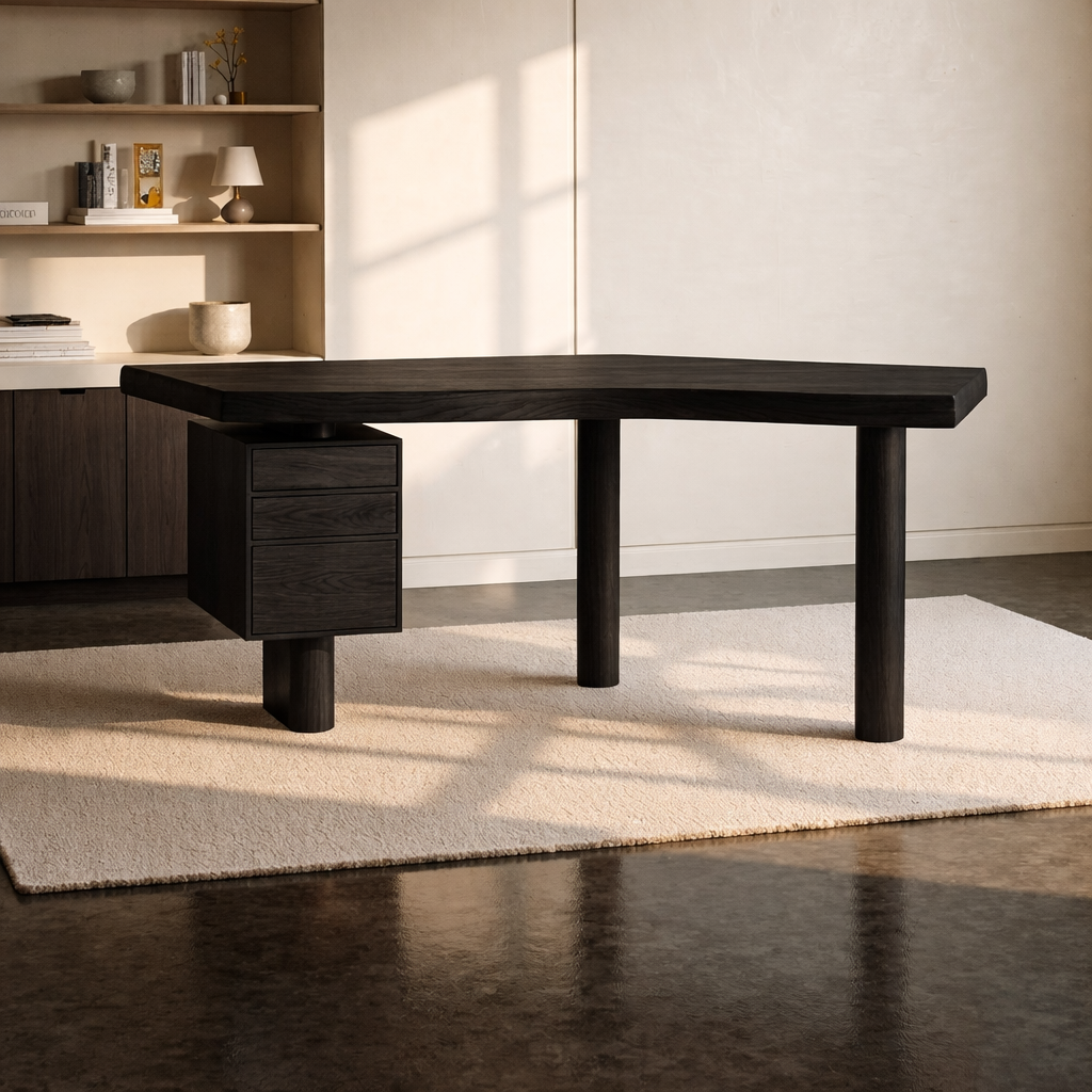 Modern L-Shaped Work Desk with Storage and Sleek Design for Home Office