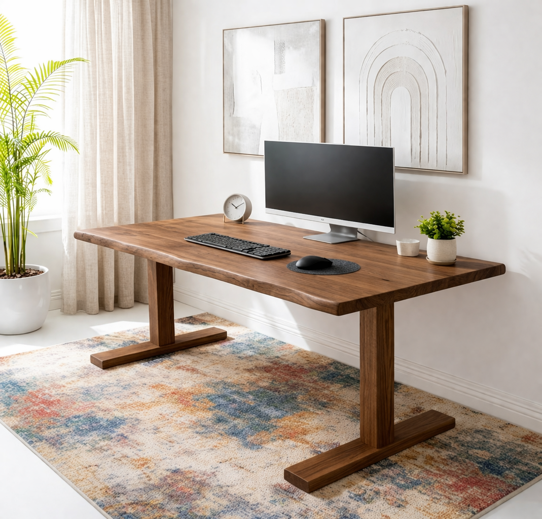 Modern Work Desk Minimalist Office Desk Large Wooden Table Home Office Workspace Desk