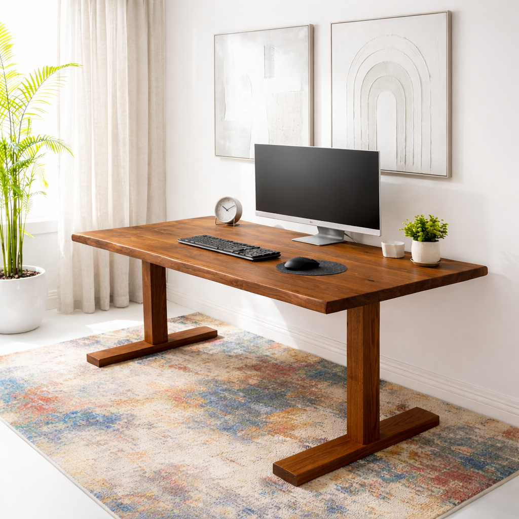 Modern Work Desk Minimalist Office Desk Large Wooden Table Home Office Workspace Desk