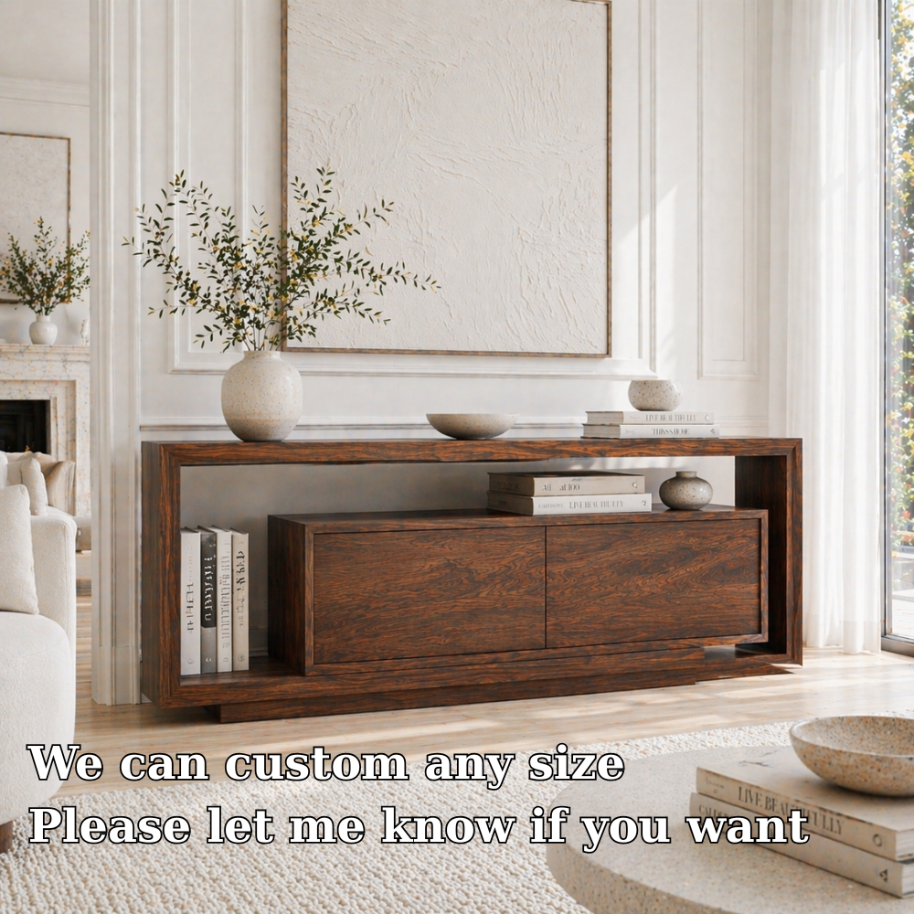 Solid Wood Console Sideboard – Modern Storage Cabinet with Clean Design