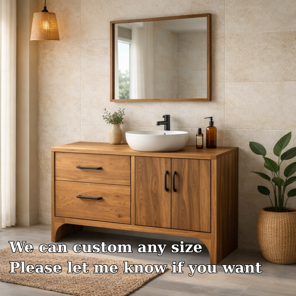 Solid Wood Bathroom Vanity Cabinet with Drawers and Doors β Modern Bathroom Storage