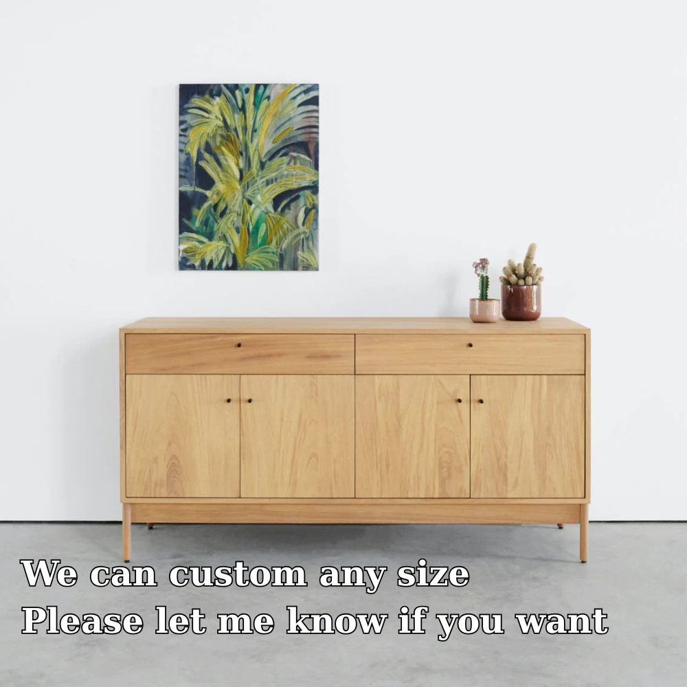 Wood Sideboard Cabinet with Drawers & Doors – Modern Minimal Storage
