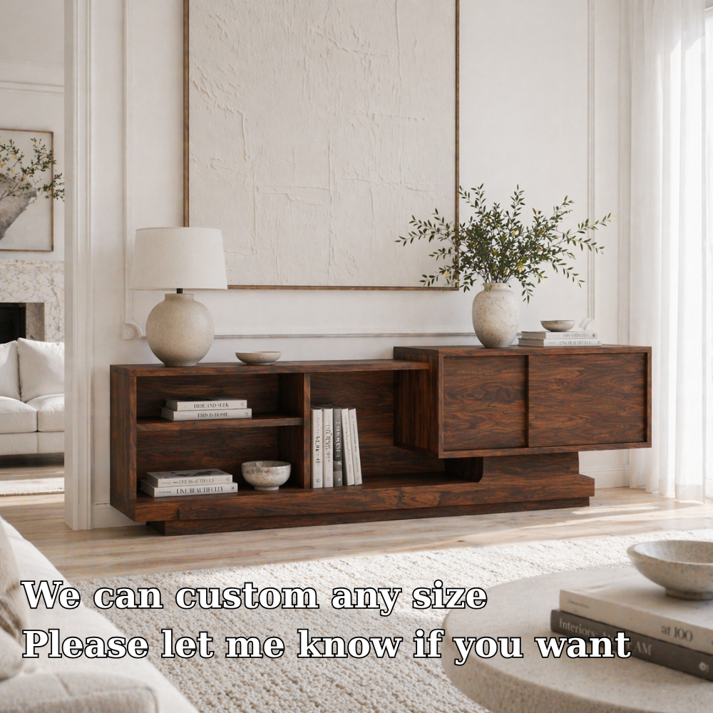 Minimalist Solid Wood Console Sideboard – Modern Entryway Storage Table
