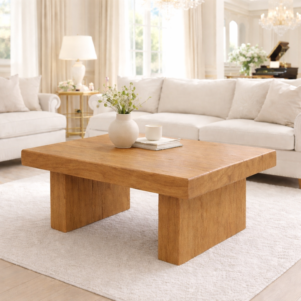 Solid Wood Coffee Table for Modern Living Rooms