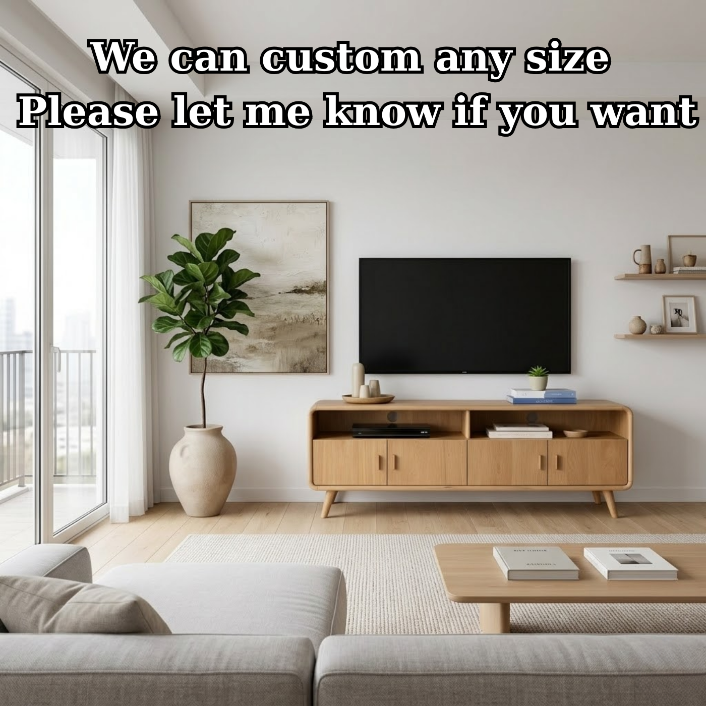 Modern Solid Wood TV Stand for Modern Living Rooms