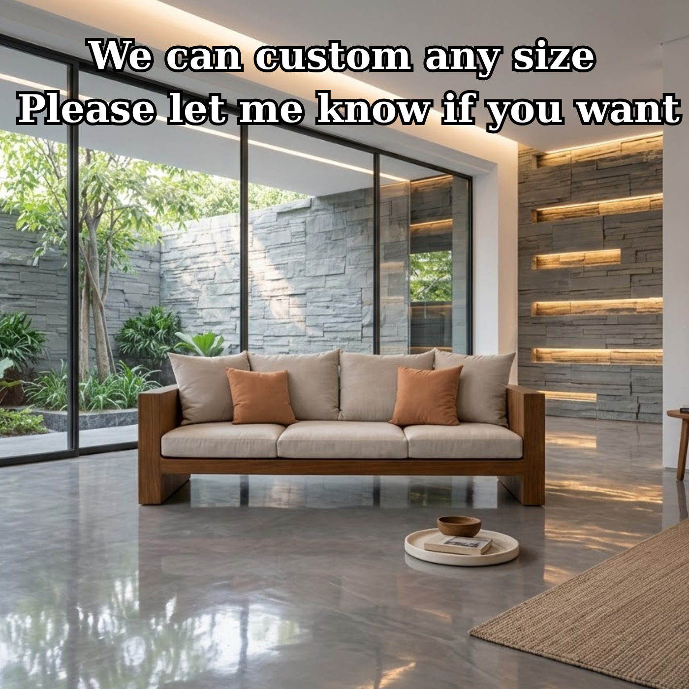 Minimalist Solid Wood Sofa Frame Modern Wooden Couch Base for Living Room