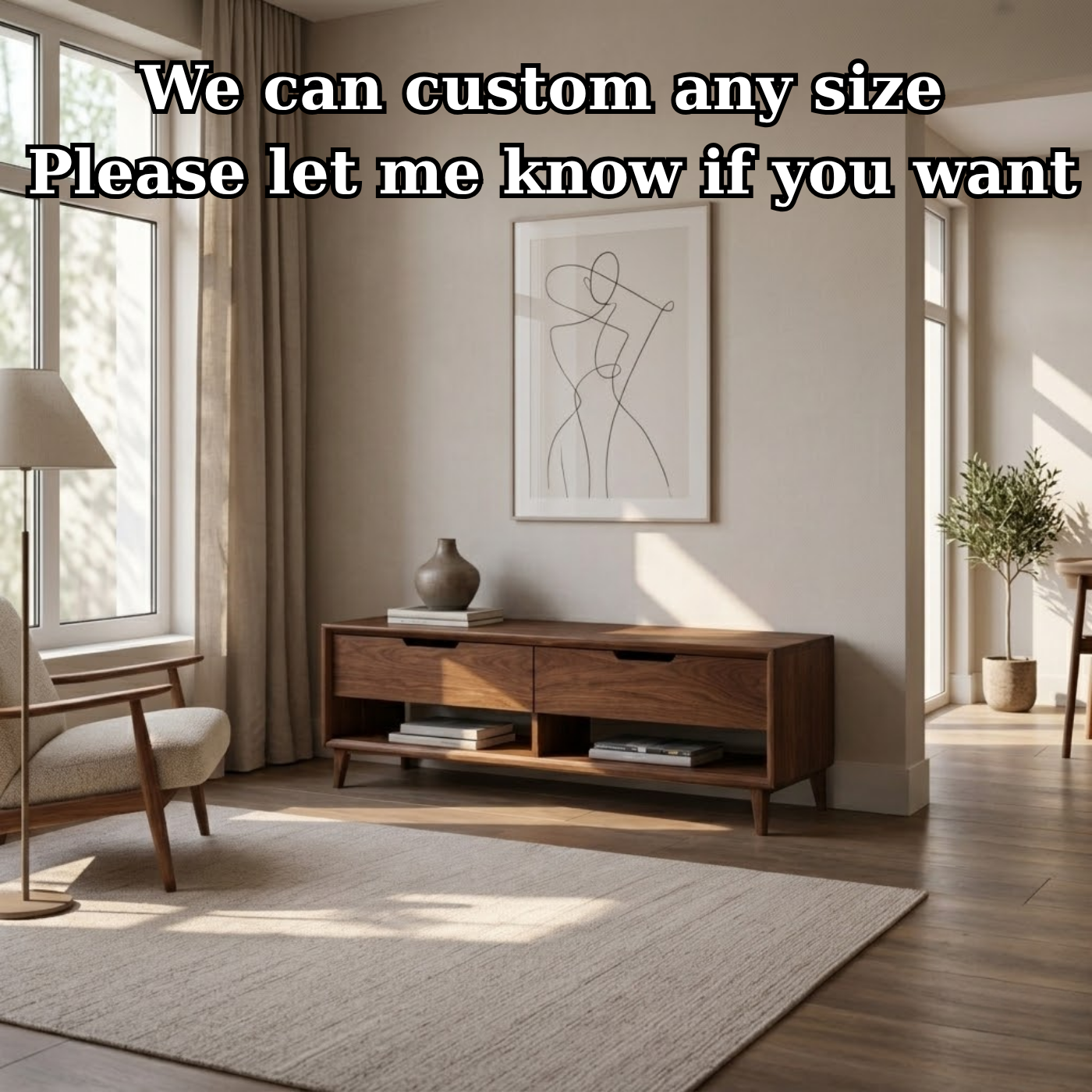 Solid Wood Entryway Bench with 2 Drawers & Open Shelf – Modern Storage Bench