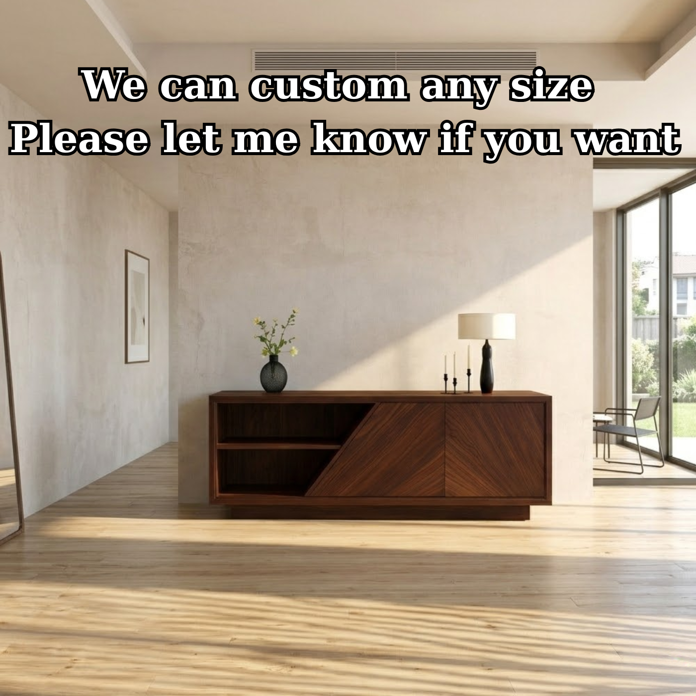 Modern Solid Wood Console Table with Geometric Design and Open Shelf Storage