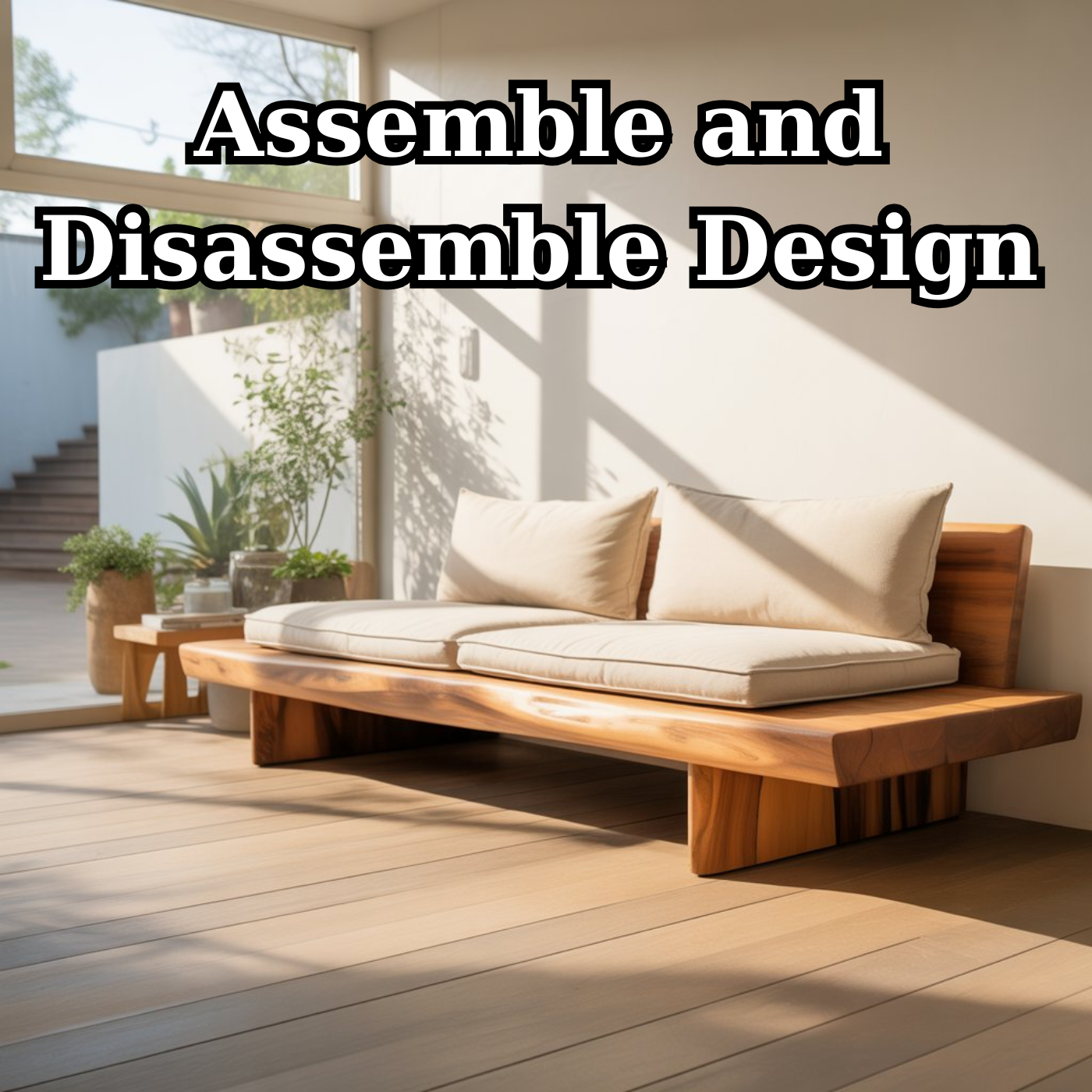Modern Solid Wood Sofa with Minimalist Design