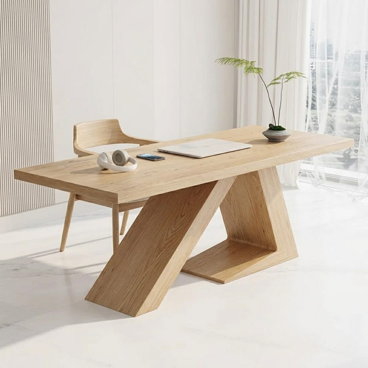 Modern Geometric Design Work Desk for Home Office or Study Space