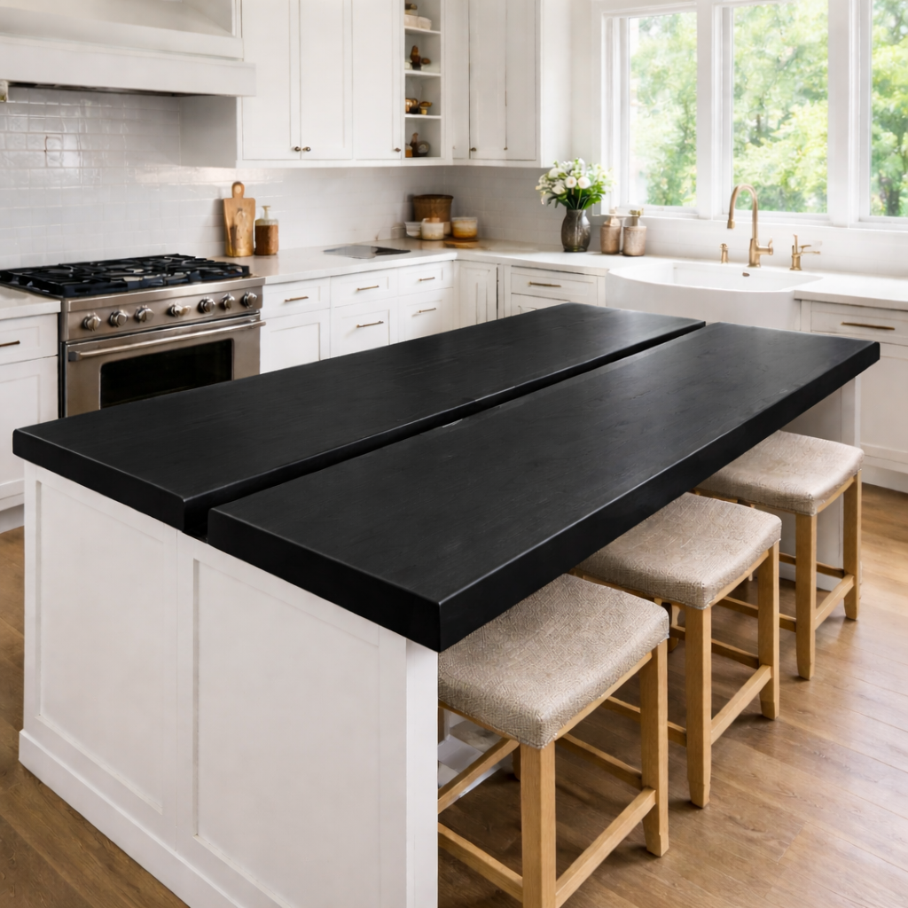 Solid Wood Kitchen Countertop Slab – Island Bar Top for Kitchen Seating