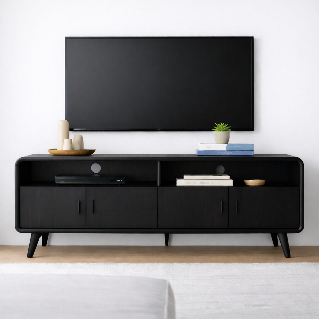 Modern Solid Wood TV Stand for Modern Living Rooms