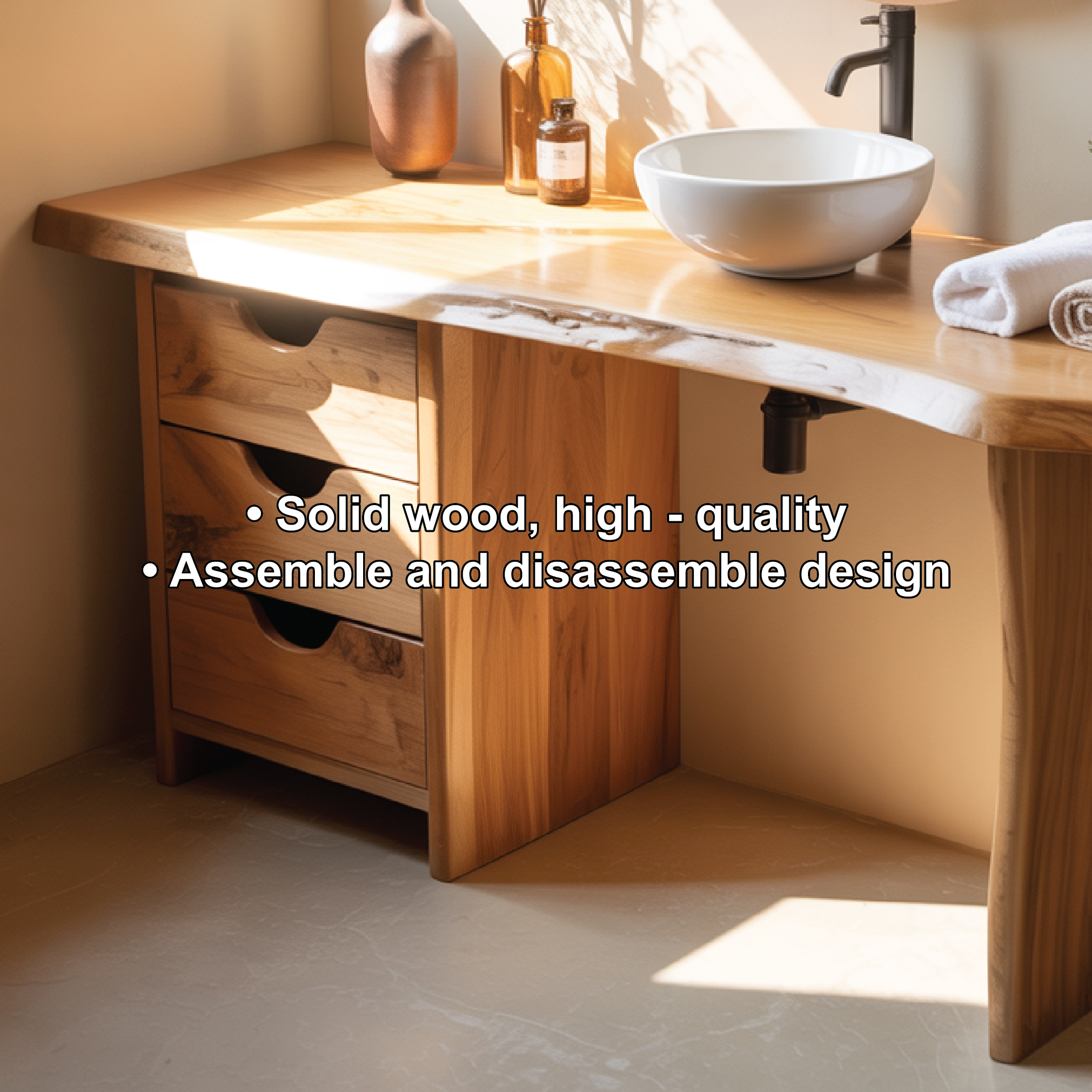 Rustic Live Edge Wood Bathroom Vanity Cabinet With Drawers Natural Wood Vanity Base