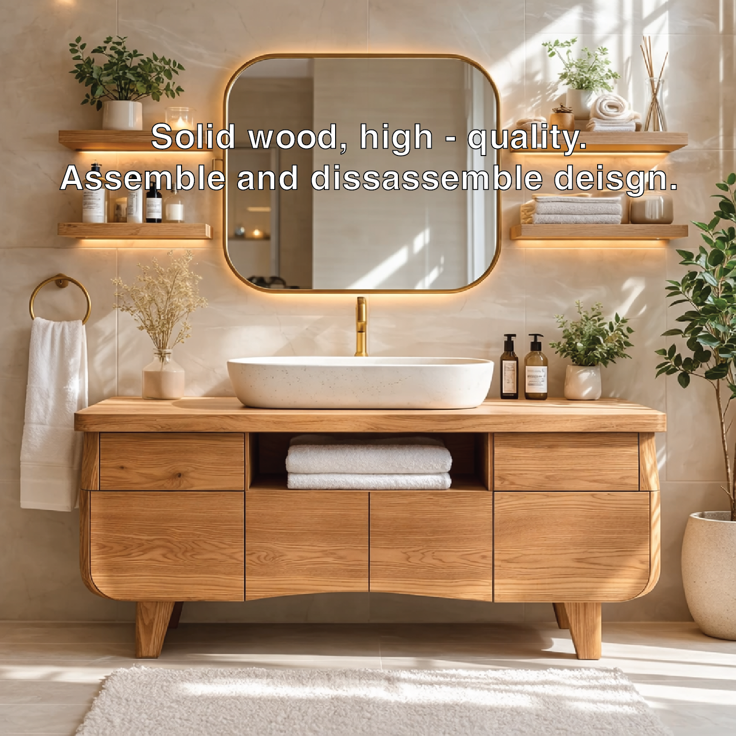 Modern Wood Bathroom Vanity Cabinet With Drawers Storage Bathroom Vanity Base