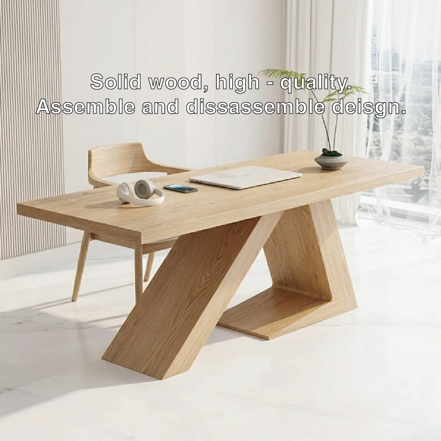 Modern Geometric Design Work Desk for Home Office or Study Space