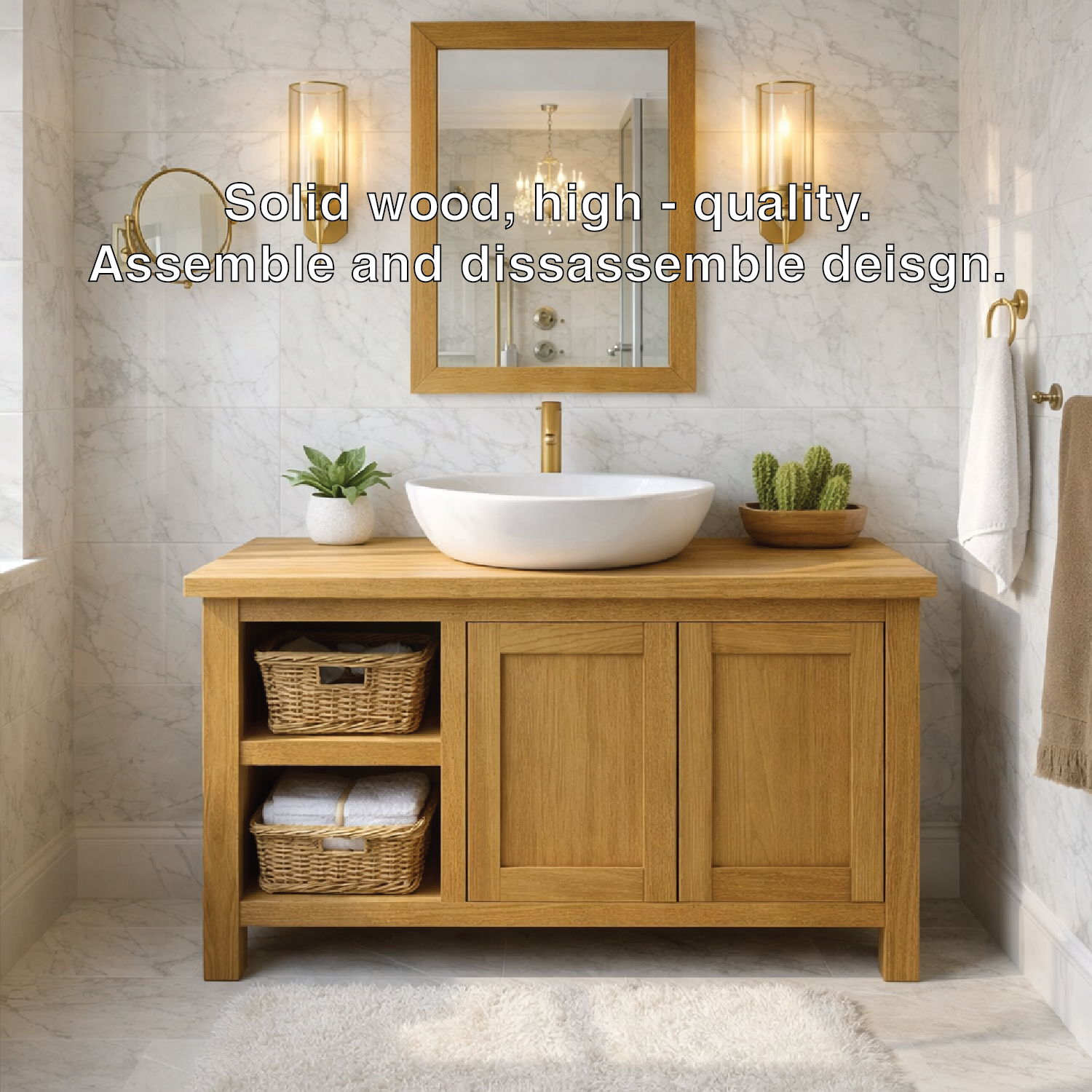 Farmhouse Wood Bathroom Vanity Cabinet With Storage Shelf Bathroom Vanity Base