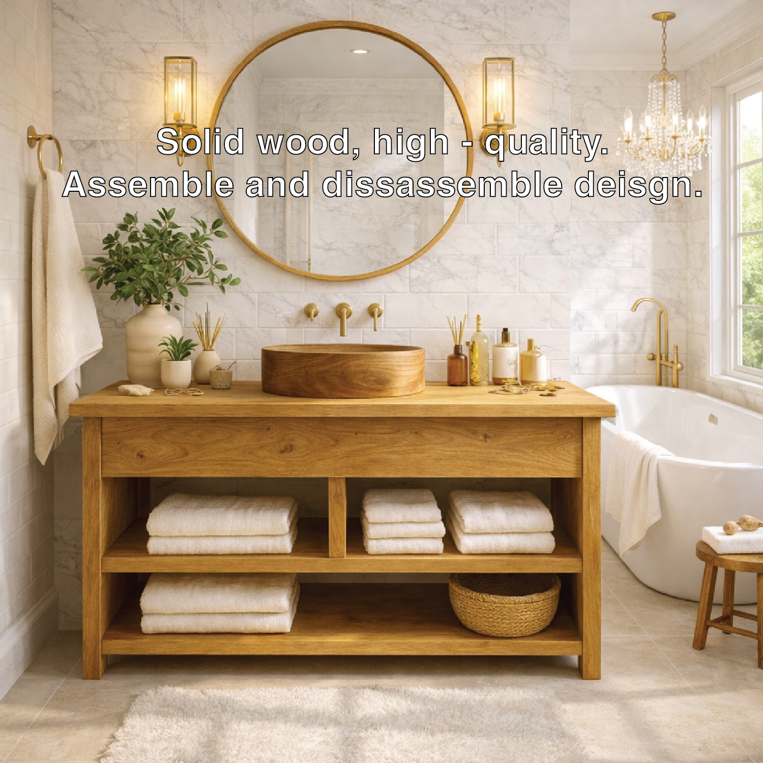 Farmhouse Wood Bathroom Vanity Cabinet With Drawers And Storage Bathroom Vanity Base