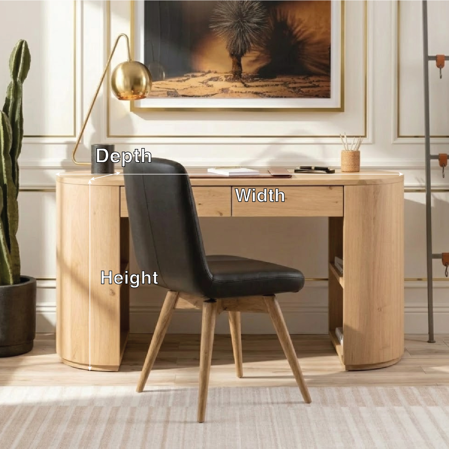 Round Corner Work Desk with Modern Design and Storage Compartments