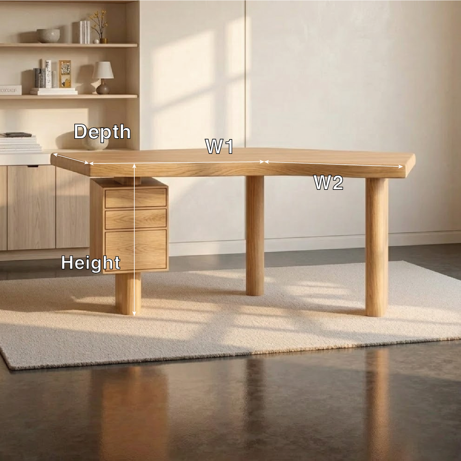 Modern L-Shaped Work Desk with Storage and Sleek Design for Home Office