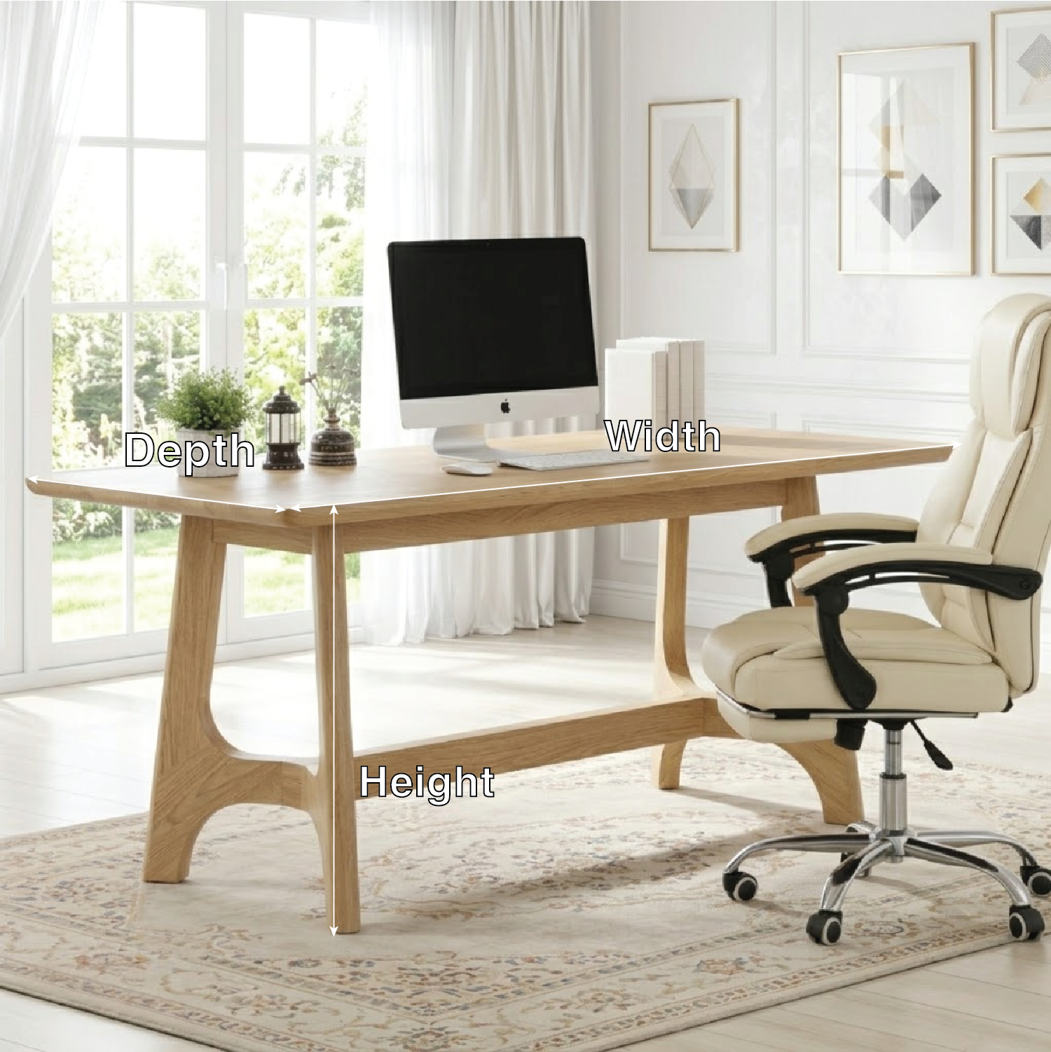 Modern Office Desk Minimalist Work Desk Large Home Office Writing Computer Desk