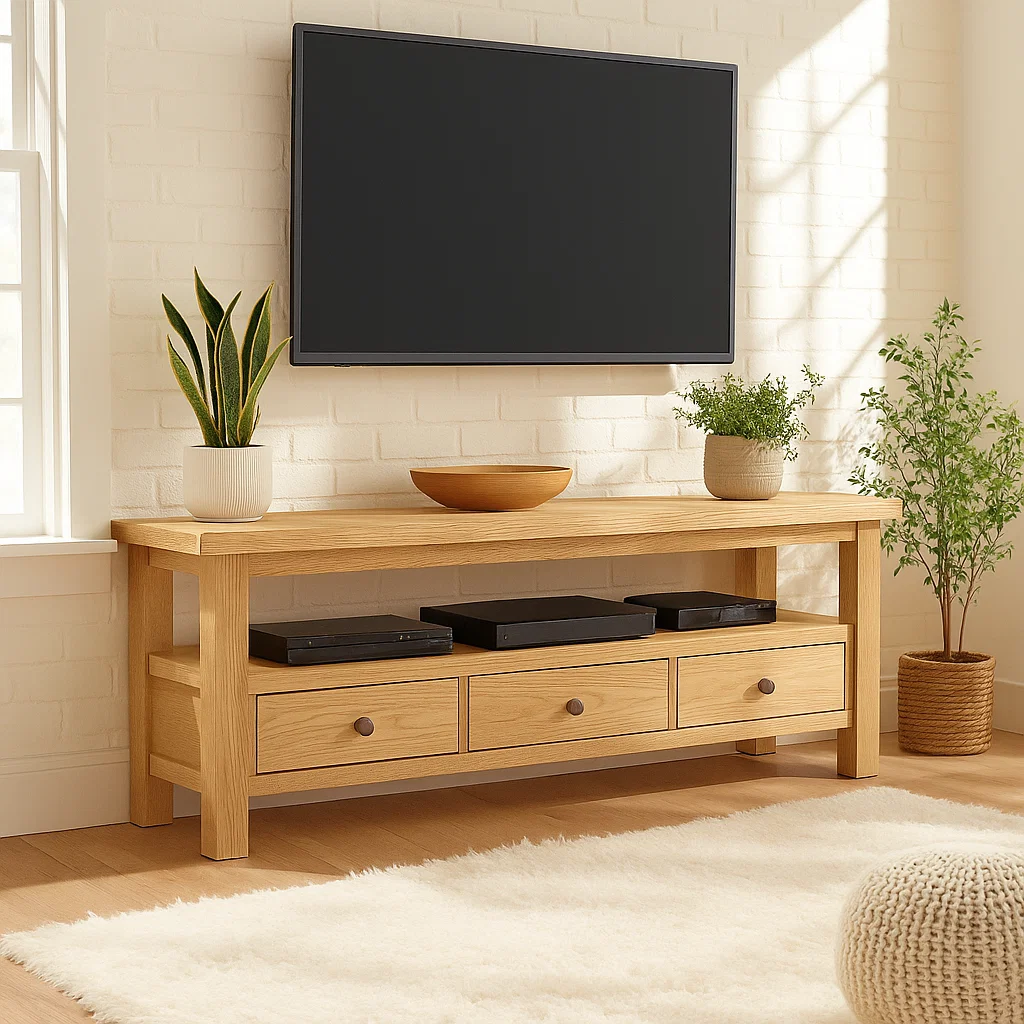 Mid Century Solid Wood TV Stand Modern Media Console Long Entertainment Center Cabinet