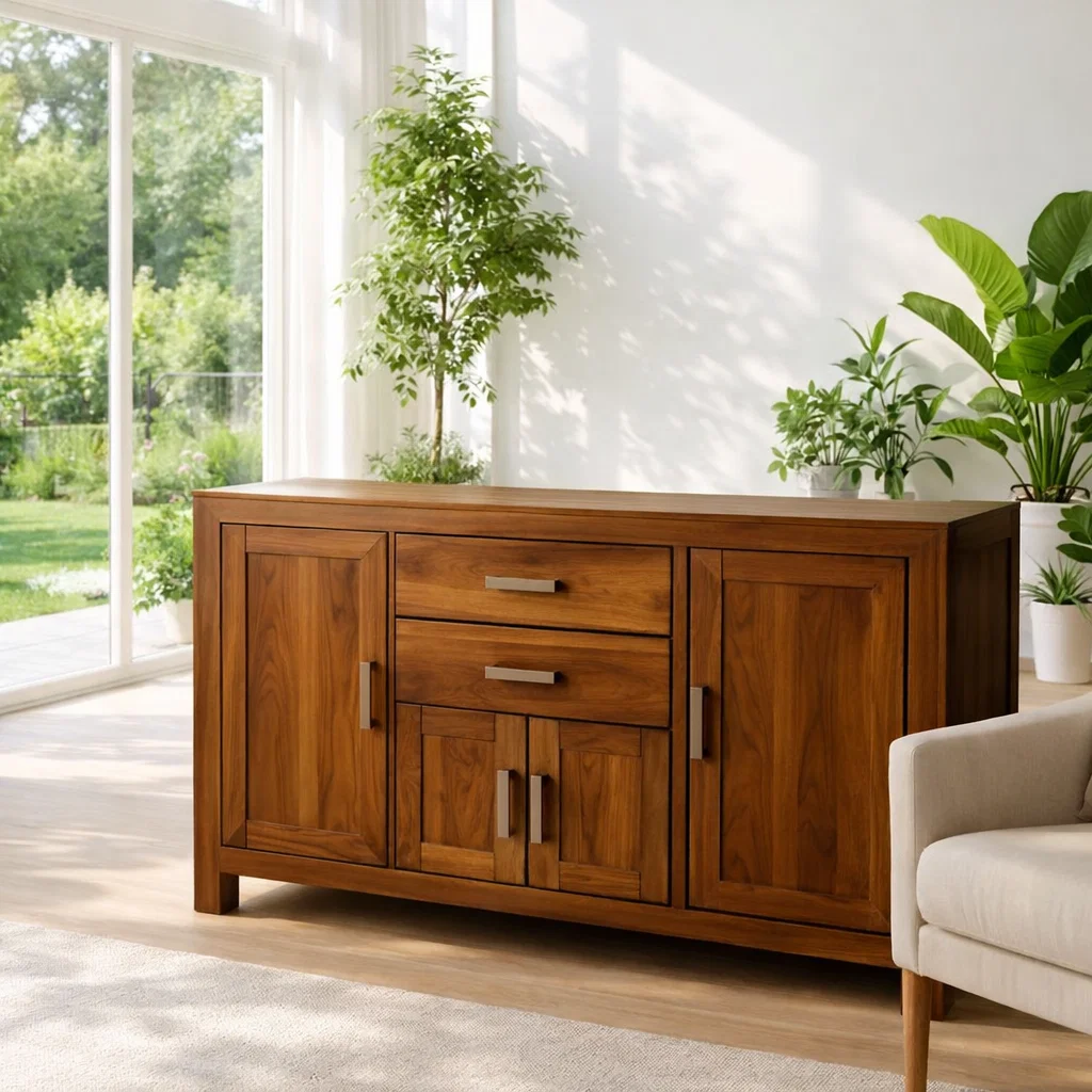 Modern Sideboard Cabinet with Drawers and Door Storage
