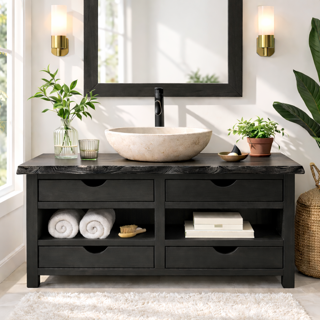 Modern Wooden Bathroom Vanity with Storage – Stylish & Durable