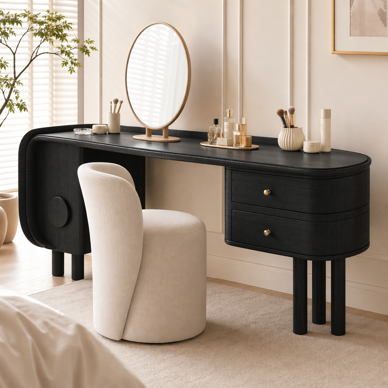 Modern Makeup Vanity Desk With Drawers Dressing Table Bedroom Beauty Furniture Set