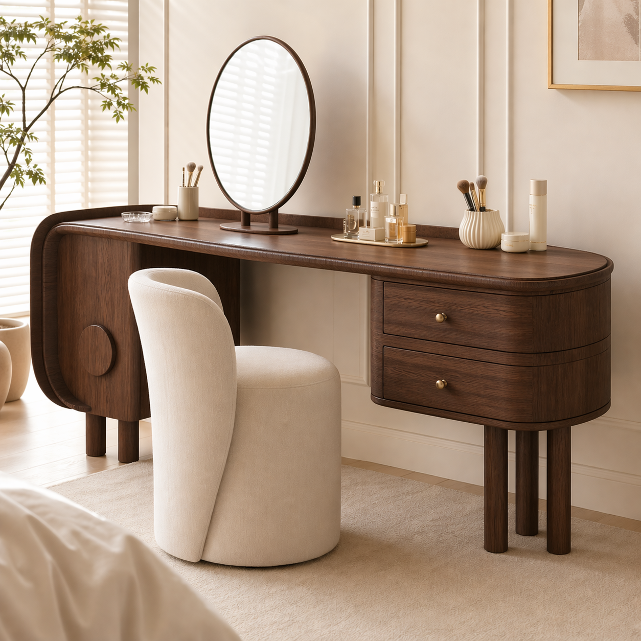 Modern Makeup Vanity Desk With Drawers Dressing Table Bedroom Beauty Furniture Set